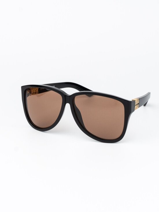 Miu Miu D-Frame Women Sunglasses Black Brown Pilot MUA08S 16K90Q NEW AUTHENTIC main image 11